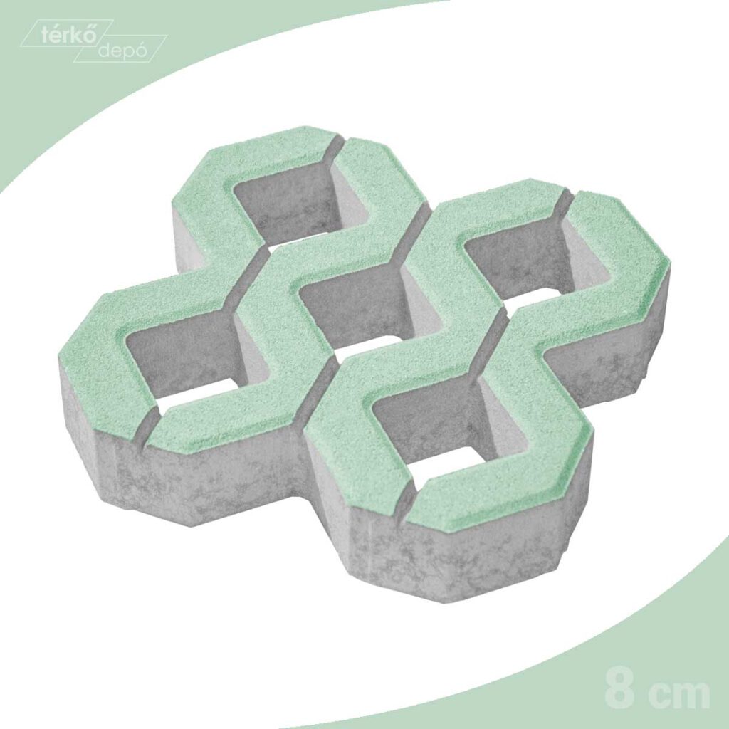 Vitép Gaia gyeprácskő zöld 40×40×8 cm